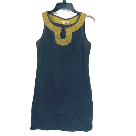 Boden 100% Linen Sleeveless A-Line Dress Women’s Size 2 Gray Minimalist Preppy - Picture 1 of 6